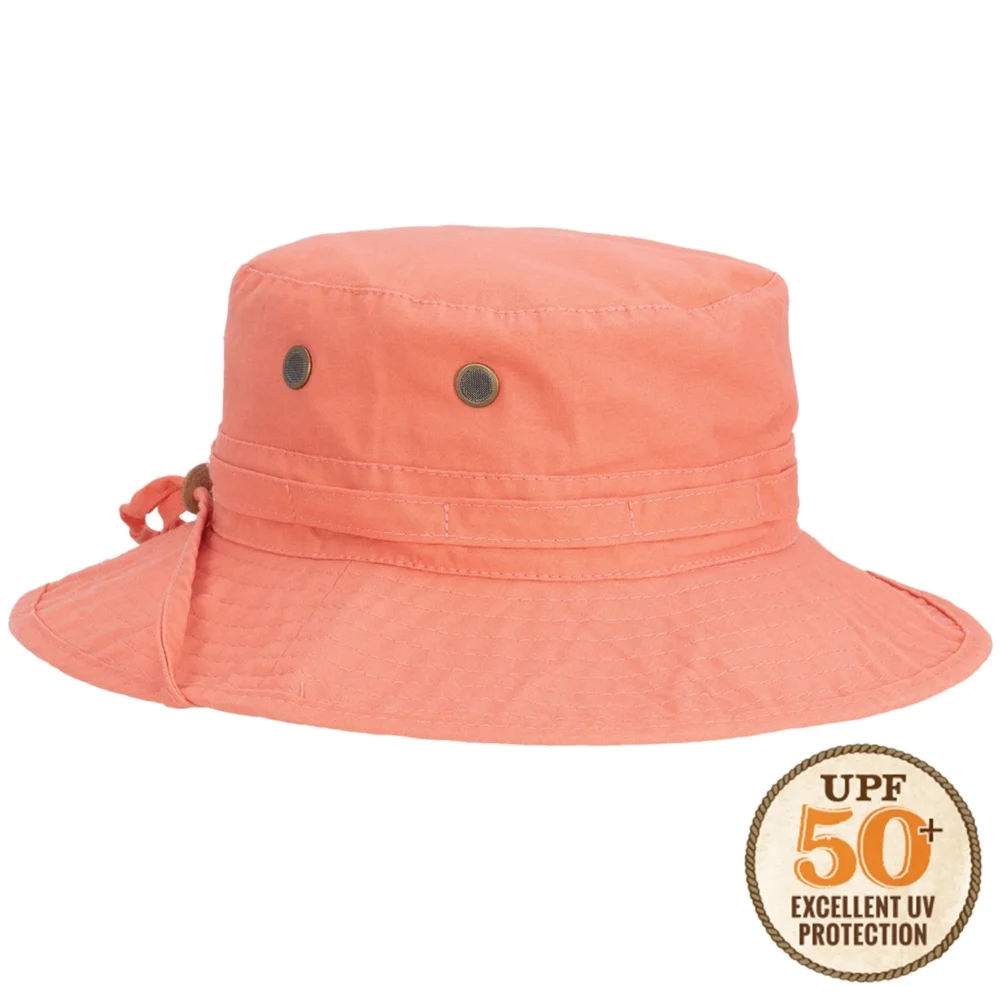 Women's Bucket Hat - Palm Print Underbrim, Packable, Adjustable - Image 3