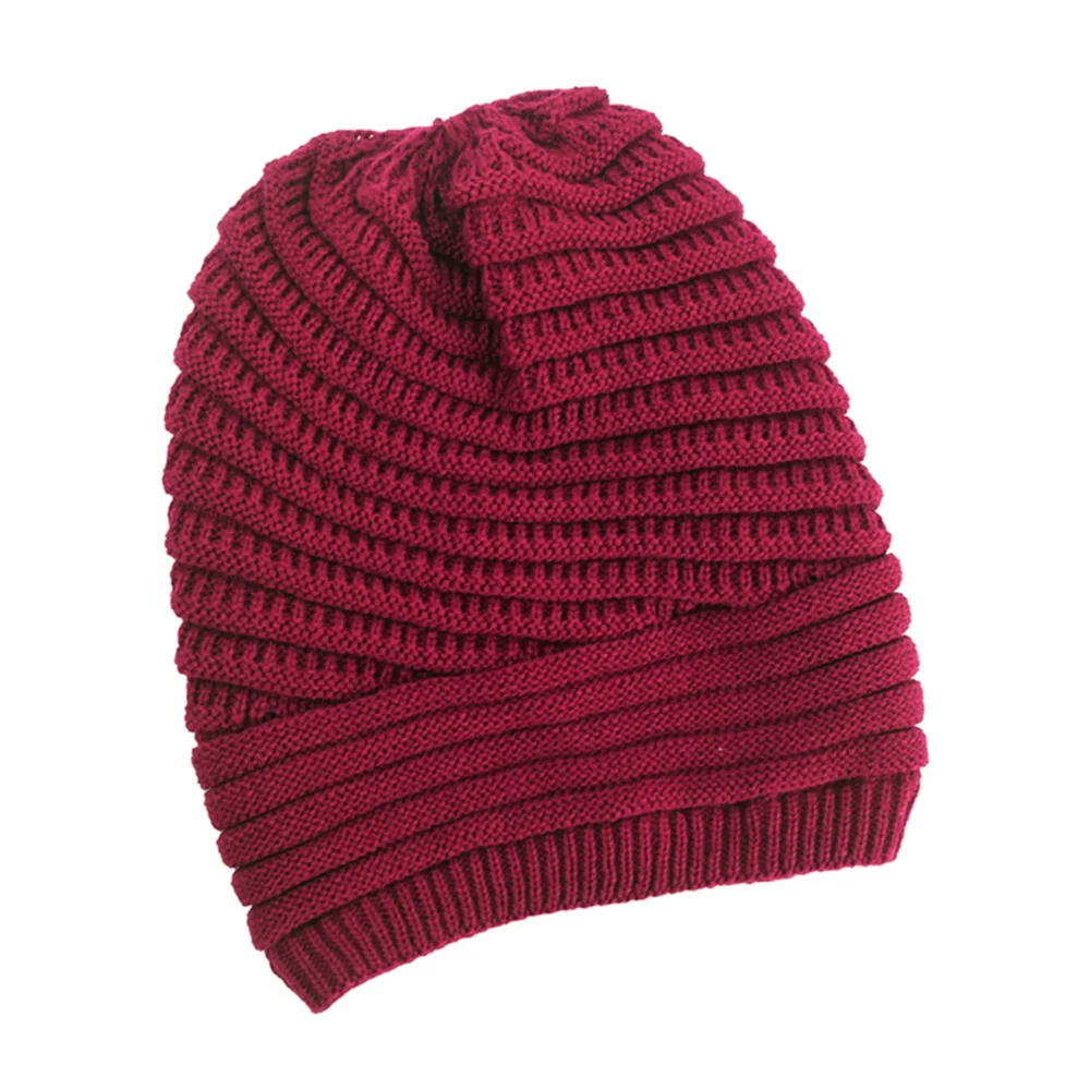 Womens Knitted Slouchy Winter Warm Casual Wool Beret Baggy Beanie Hats Caps